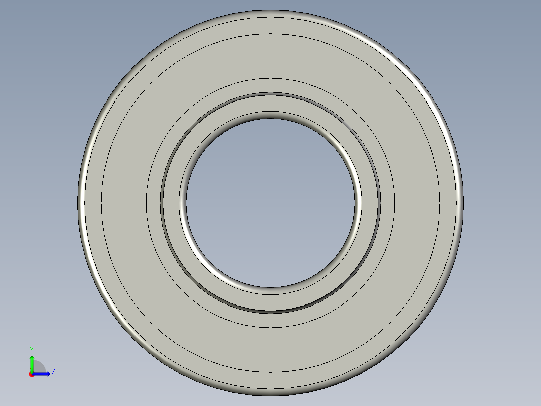 SKF带有一个密封的双列角接触球轴承3D模型左视图