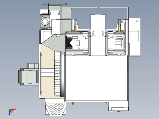 机床加工中心造型3D图纸 x_t格式俯视缩略图