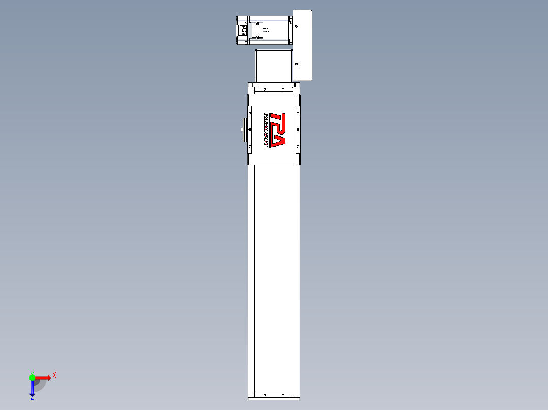 同步带全封闭直线模组TPA-HCB-110D-90-L450-ML-C-P40-N3俯视图