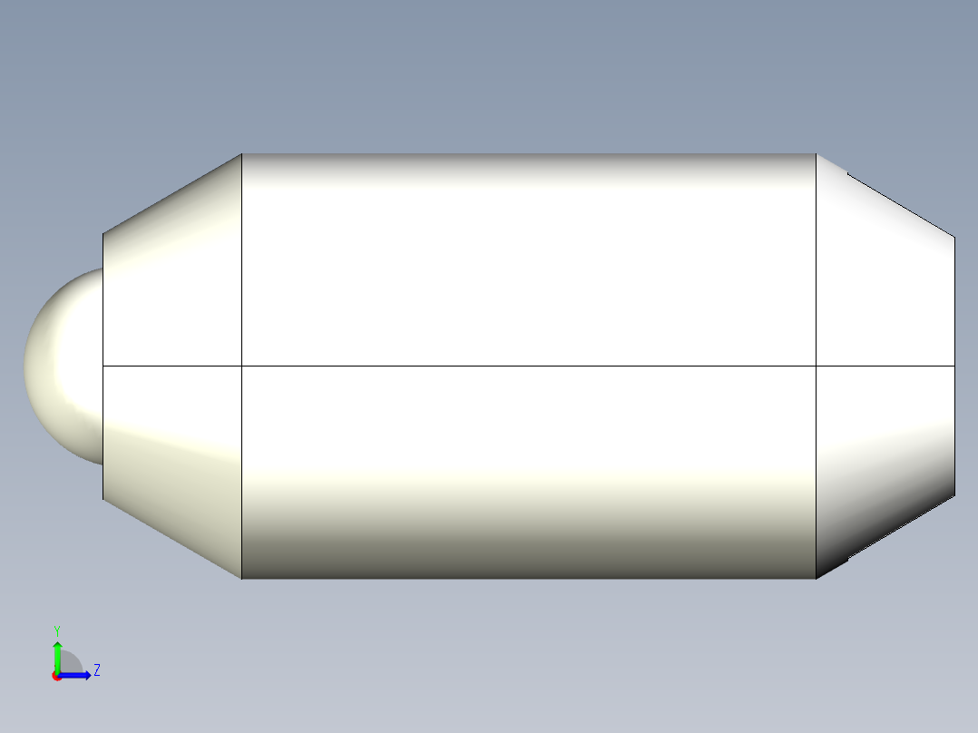 定位柱(重荷重)(一字型)2205-3D多系列多零件图纸模型左视图