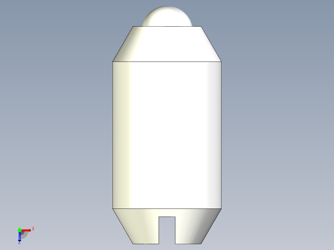 定位柱(重荷重)(一字型)2205-3D多系列多零件图纸模型俯视图