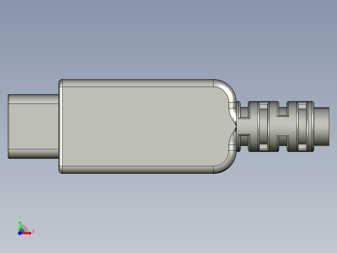 Usb c型公头前视图