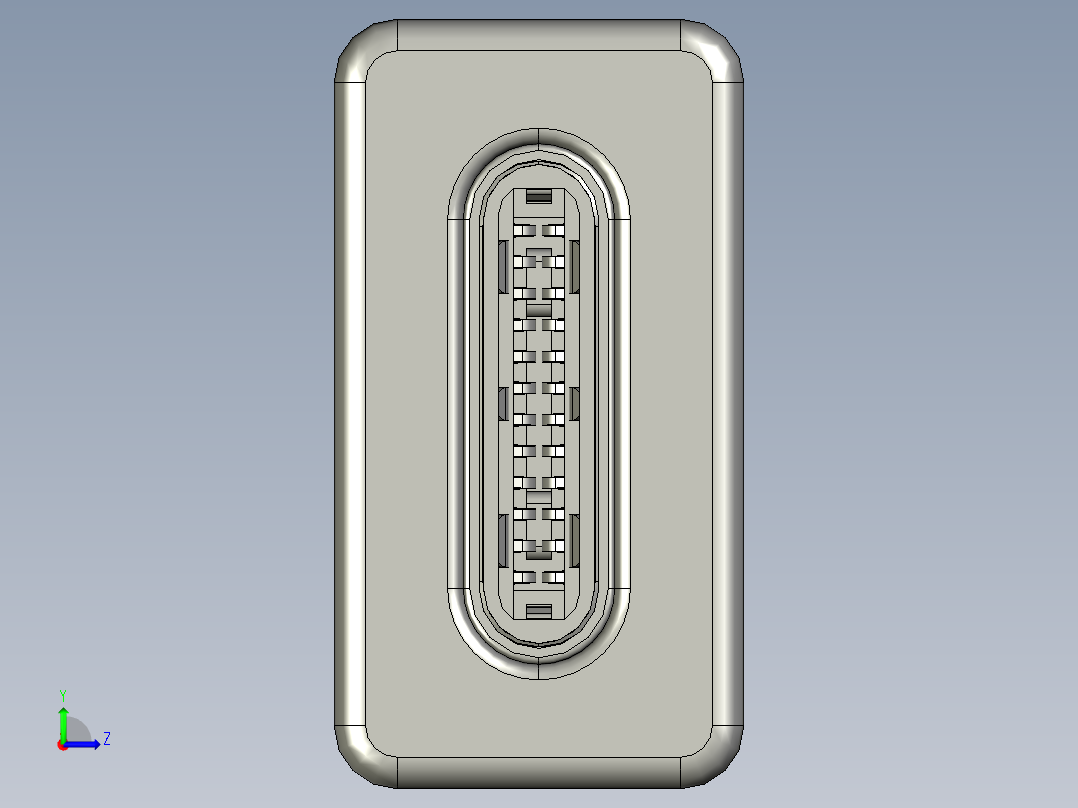 Usb c型公头左视图