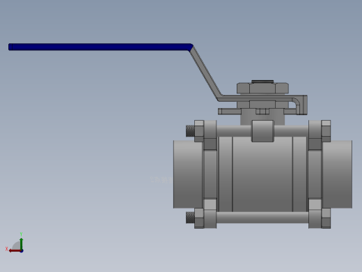 三片式对焊球阀-316 DN15-DN80后视缩略图