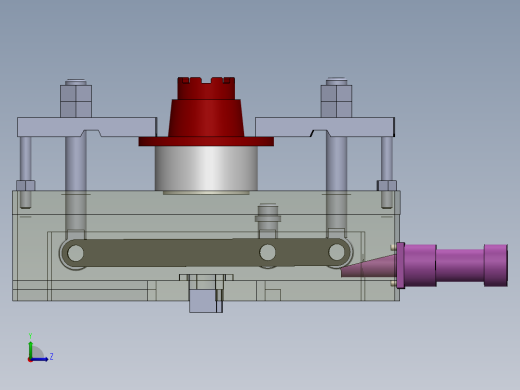 汽车差速器零件液压钻铣自动夹具设计【含三维图】左视缩略图