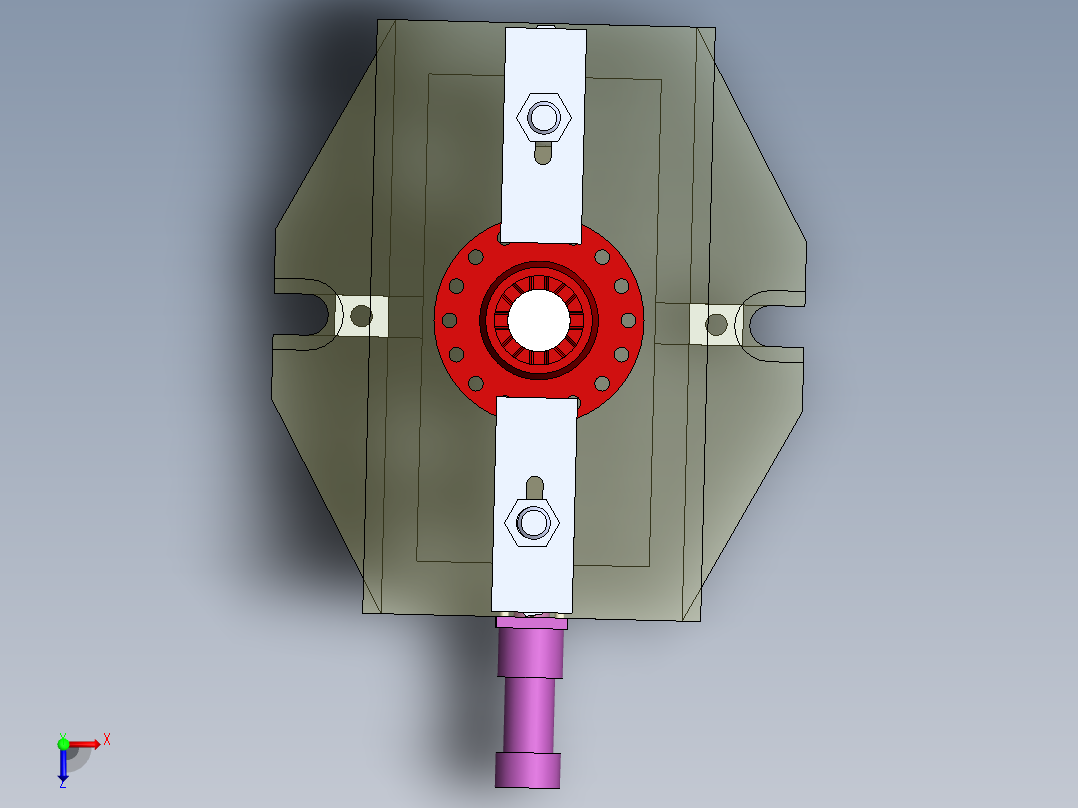 汽车差速器零件液压钻铣自动夹具设计【含三维图】俯视图
