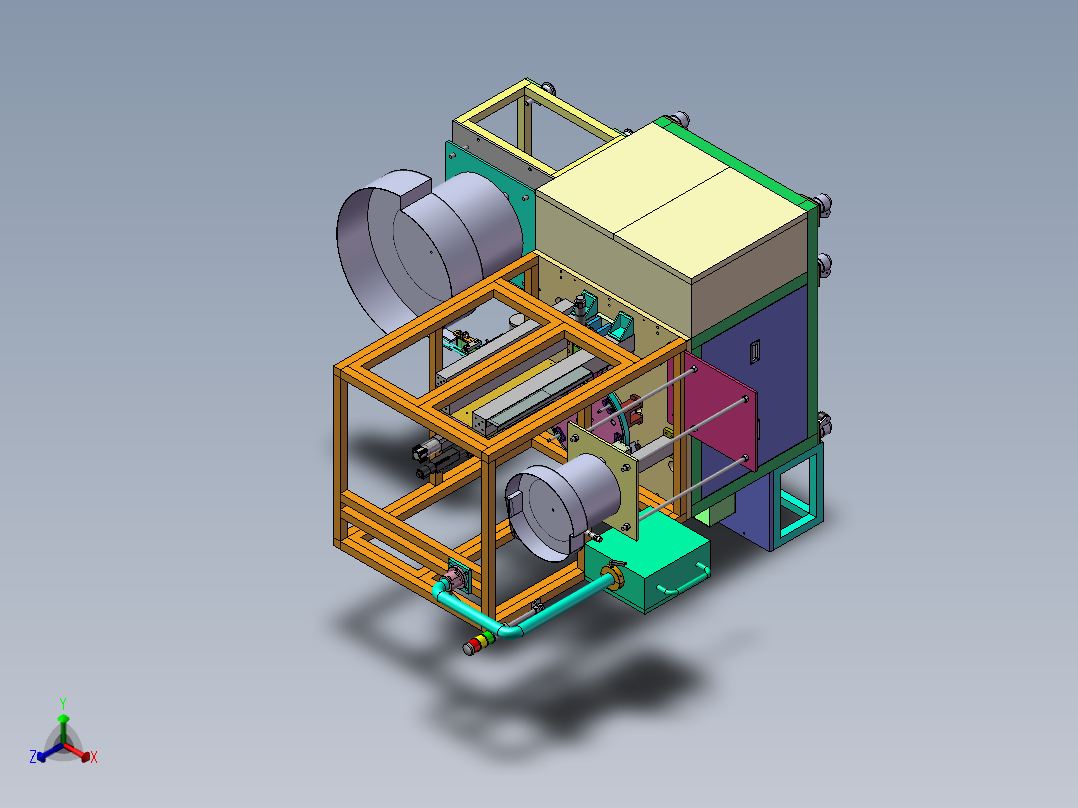自动锁螺栓设备 (1)正等轴测图