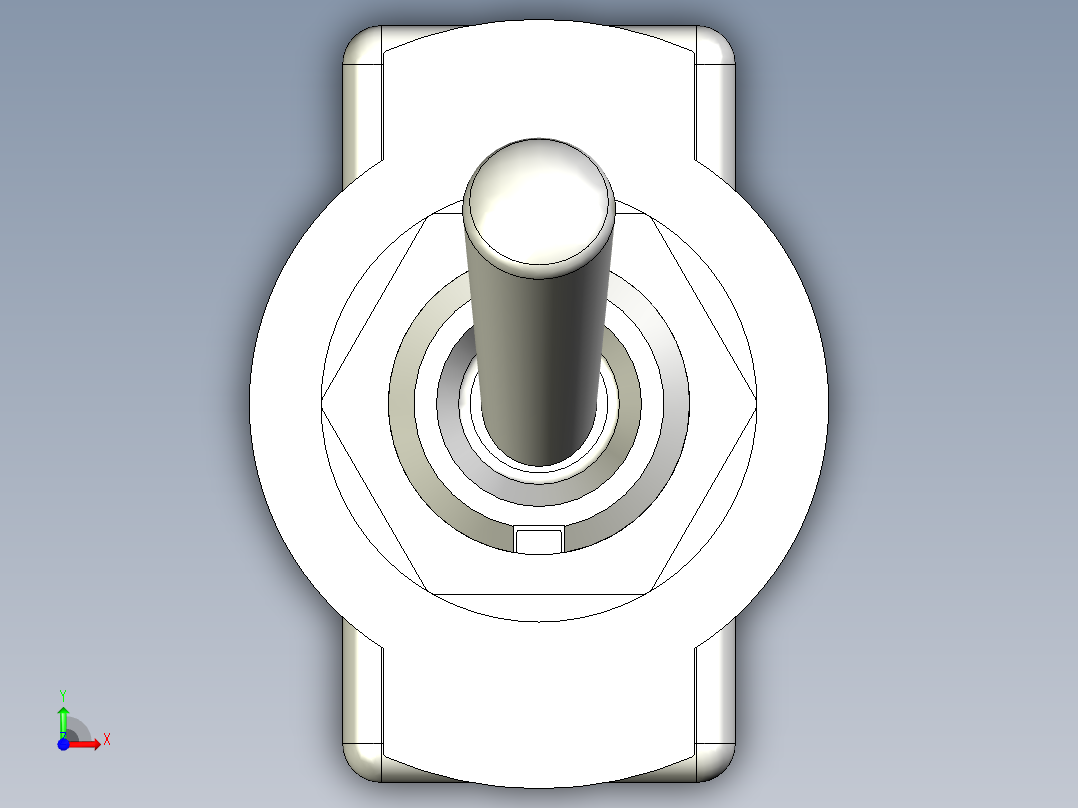 EN 1021开关拨动开关前视图