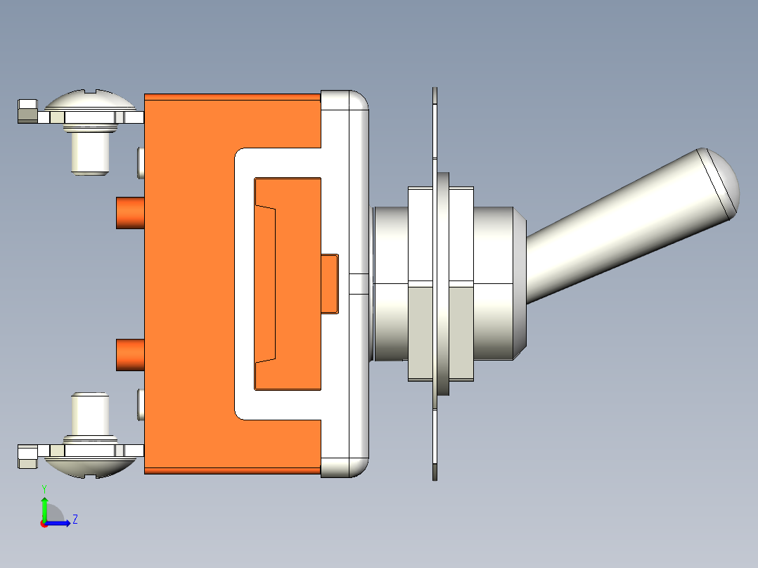 EN 1021开关拨动开关左视图