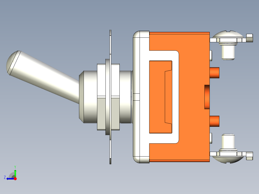 EN 1021开关拨动开关右视图