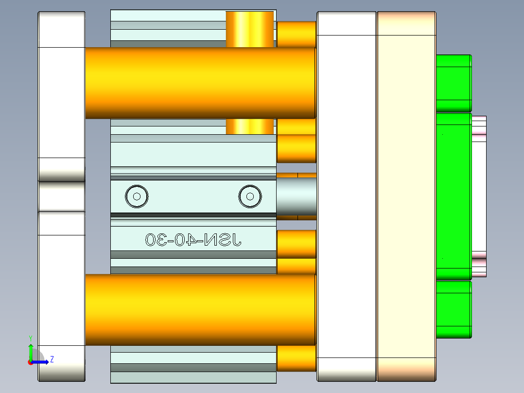 X8-笔记本CNC工装夹具三维模型CNC7-1208左视图
