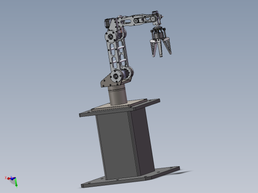 高度灵活小机械手sw18可编辑