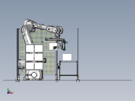 酒瓶码垛转运sw18前视缩略图