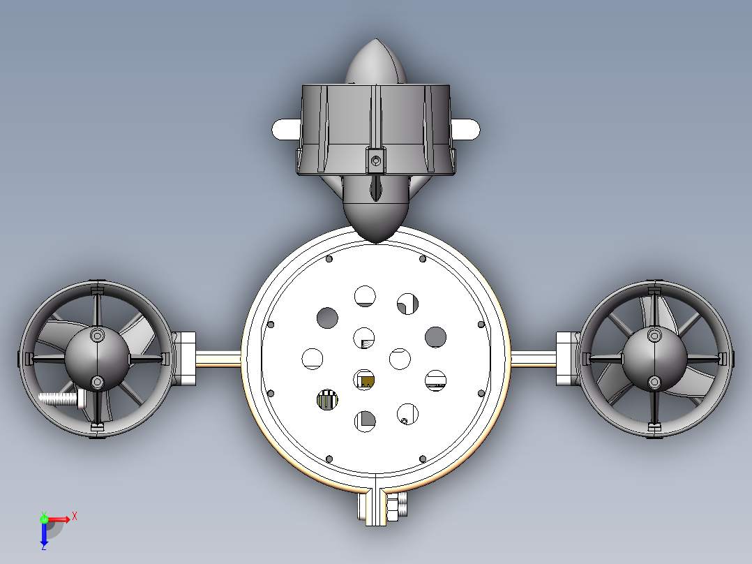 水下机器人sw21可编辑俯视图