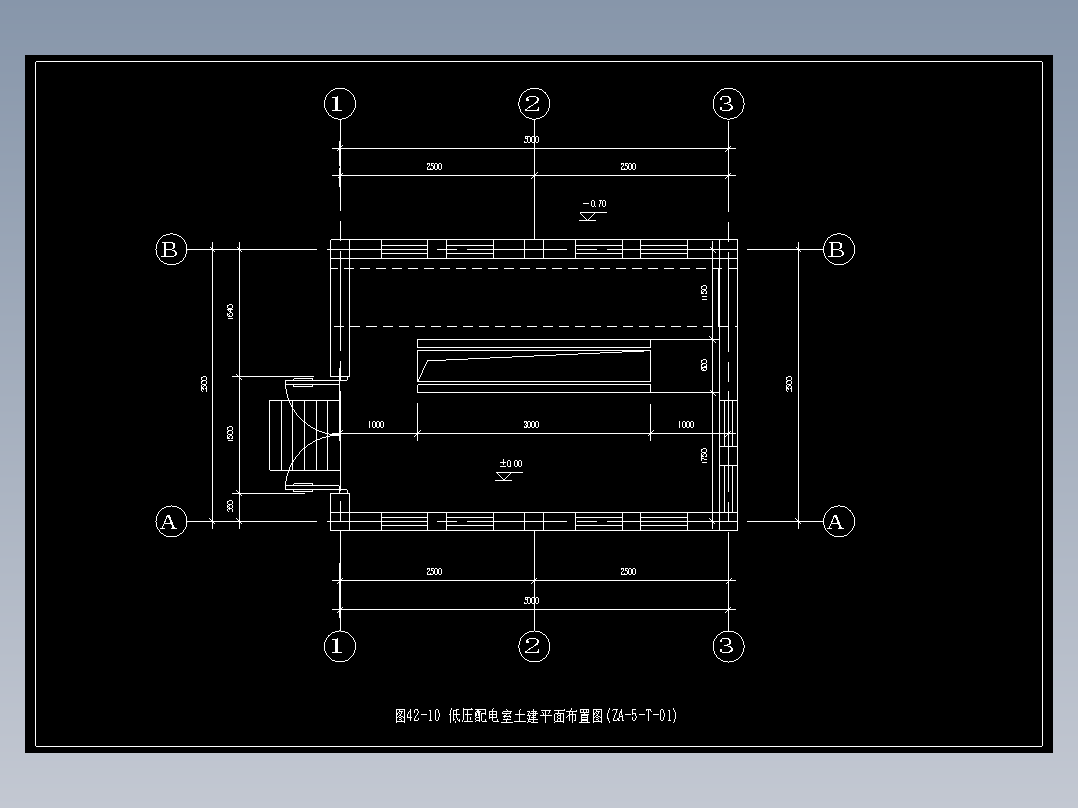 图42-10 低压配电室土建平面布置图(ZA-5-T-01)