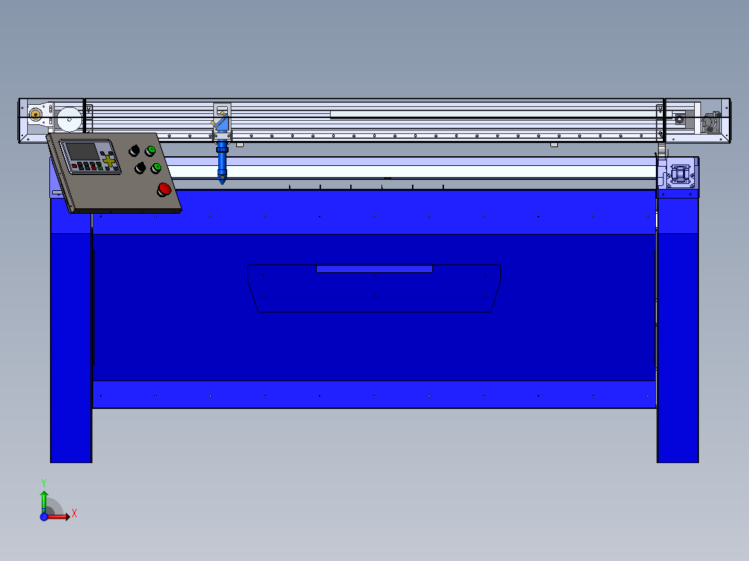 数控激光雕刻机前视图