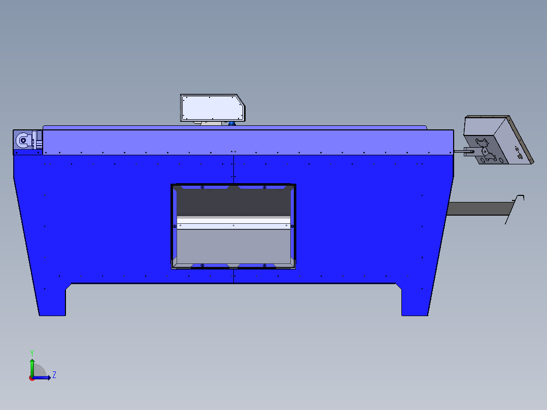 数控激光雕刻机左视图