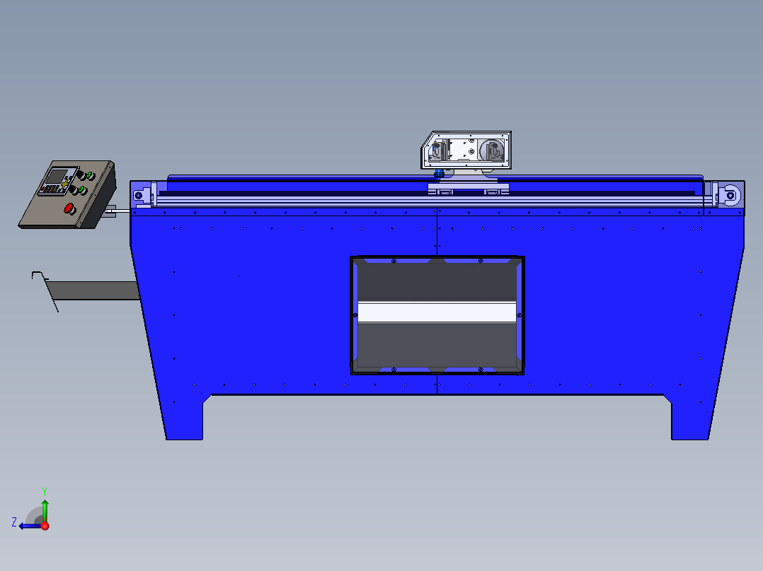 数控激光雕刻机右视图