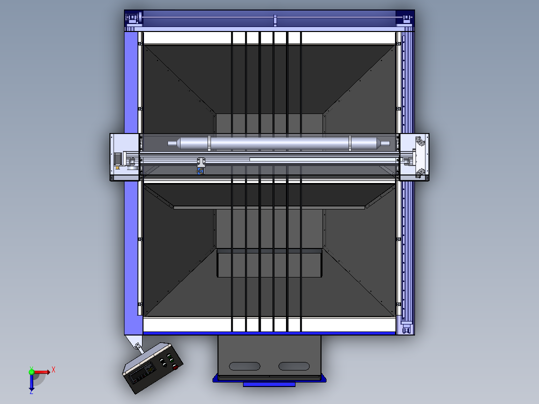 数控激光雕刻机俯视图