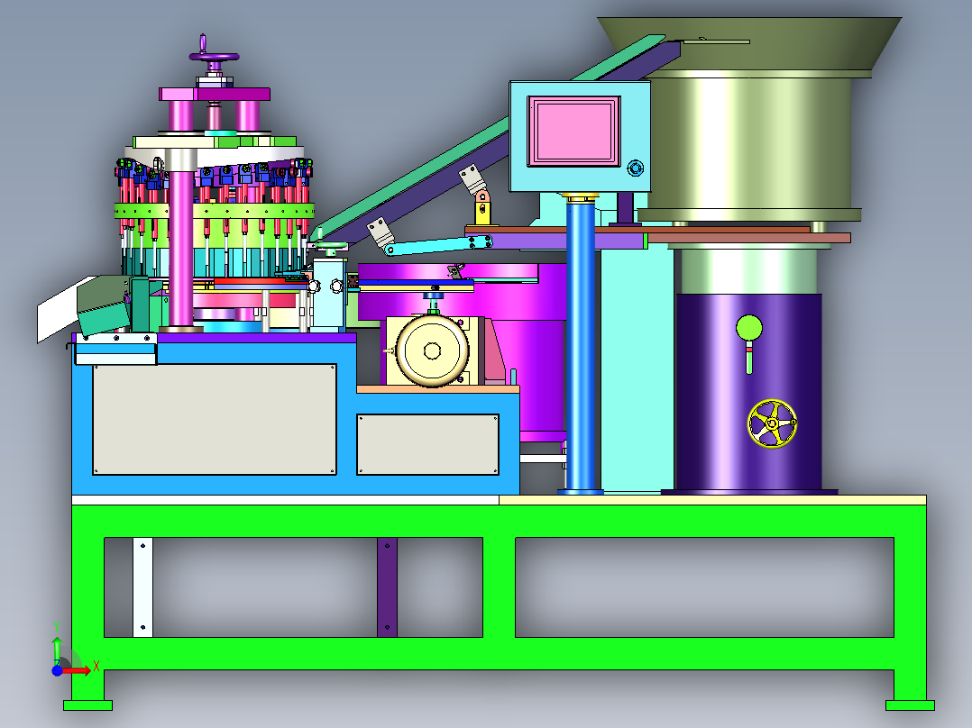 全自动瓶盖装配组装机（全凸轮机构）前视图