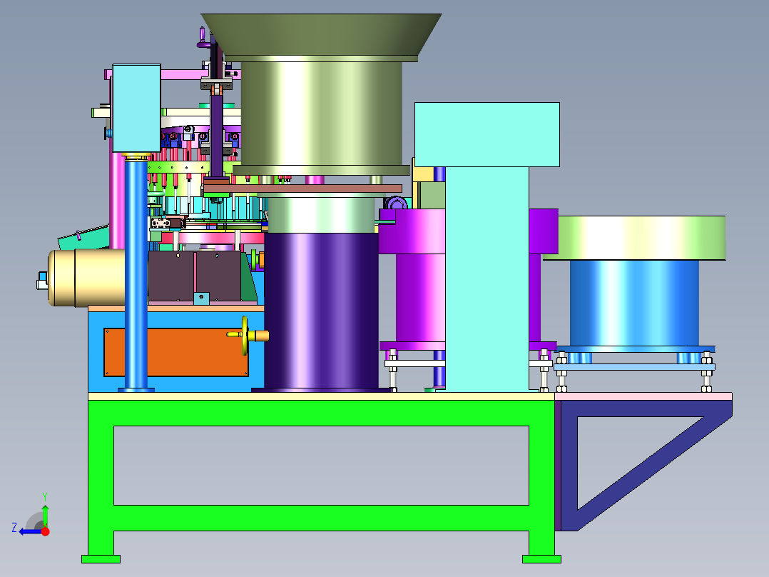 全自动瓶盖装配组装机（全凸轮机构）右视图