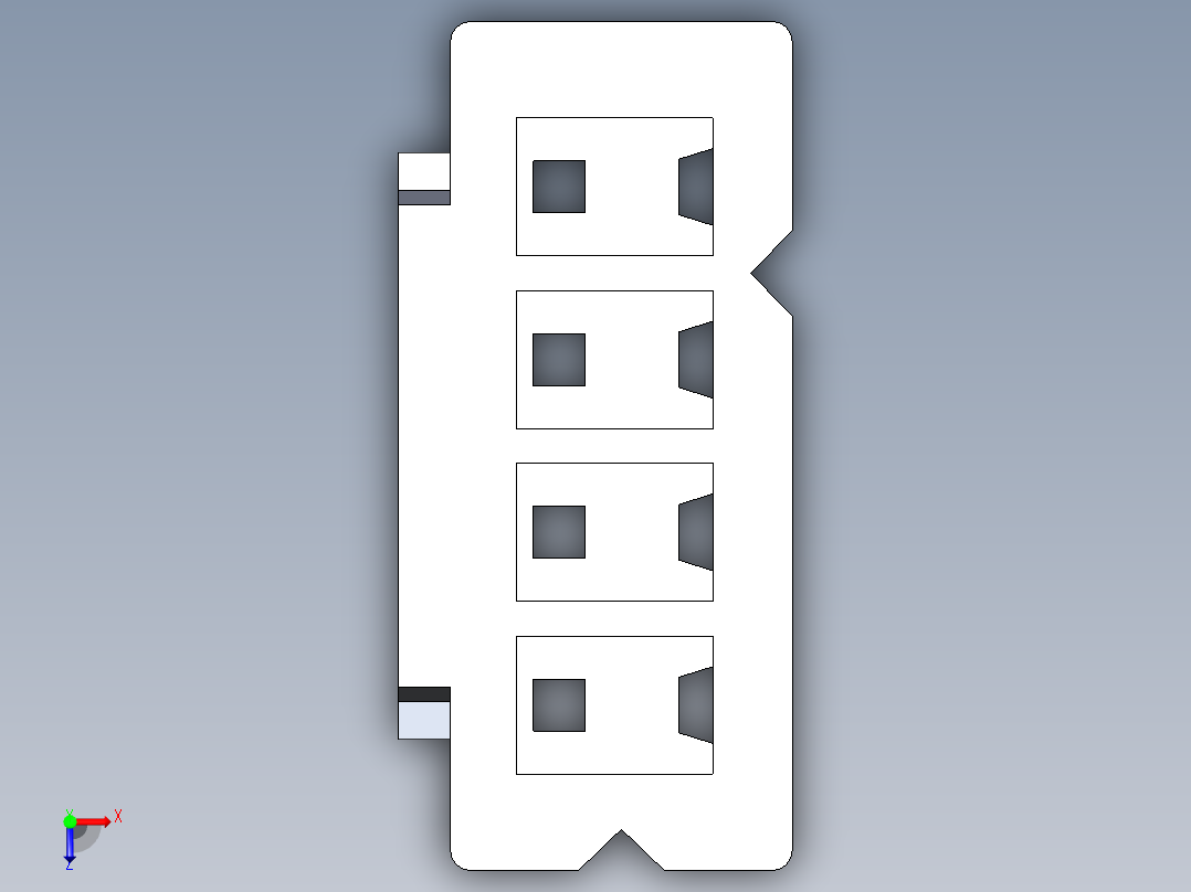 XH-4P外壳俯视图