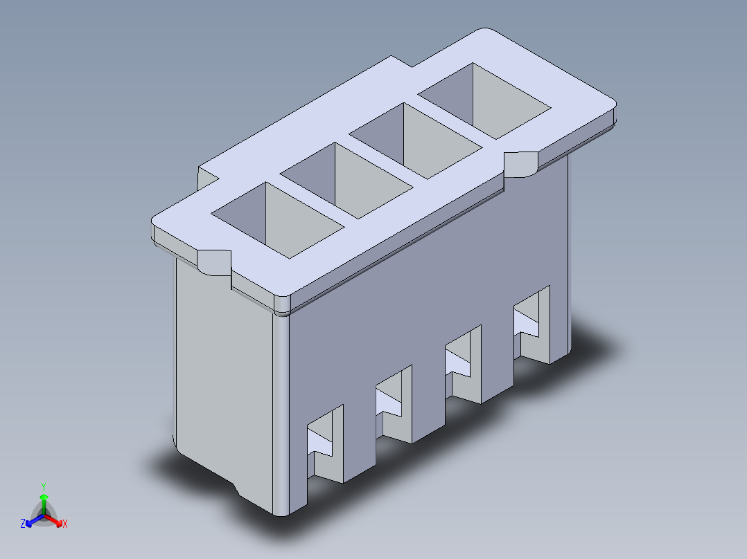XH-4P外壳正等轴测图