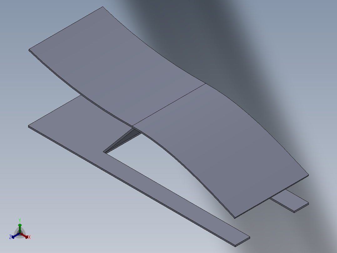 滑翔椅正等轴测图