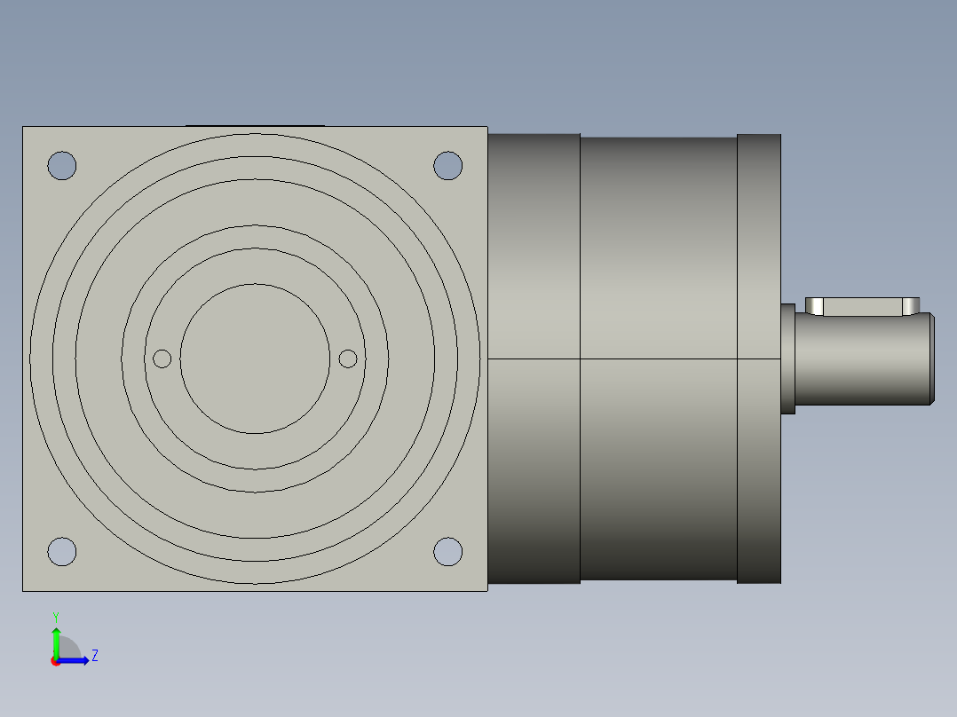 PW-L1伺服直角行星减速机PW065-L1-R1-5-02kW-S2左视图