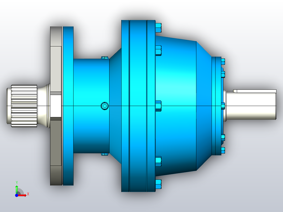 200C1S～201C1S行星减速机[N1E201C1S5.85TA-IS-V3]前视图