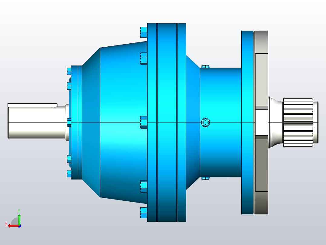 200C1S～201C1S行星减速机[N1E201C1S5.85TA-IS-V3]后视图
