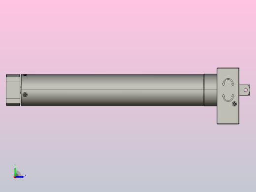 SM92M手动型管状电机[SM92M-230-14]左视缩略图