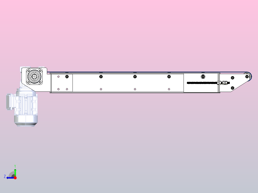 模块化皮带输送机右视图
