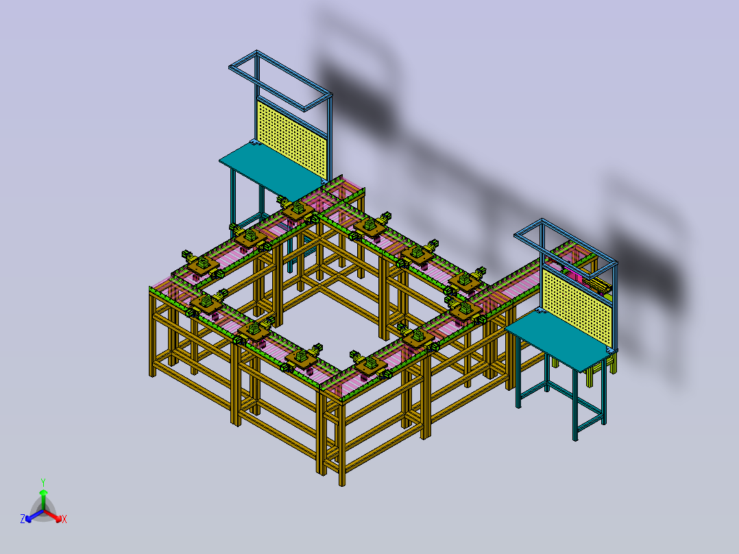环形装配线主视图