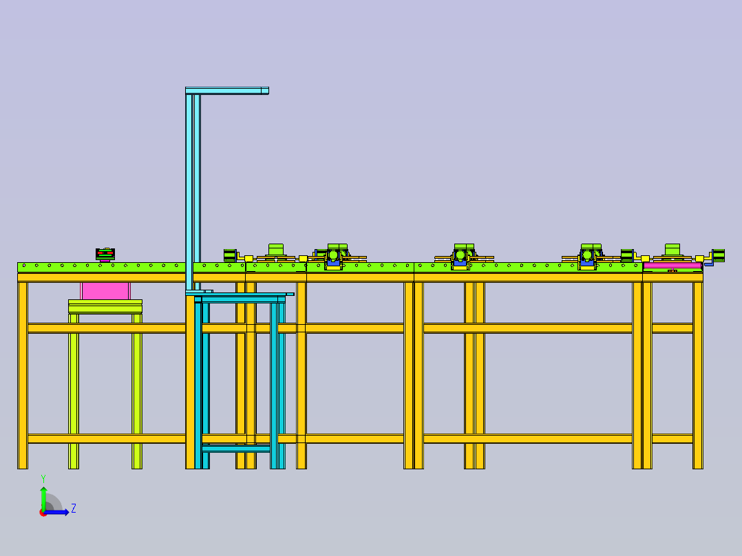 环形装配线左视图