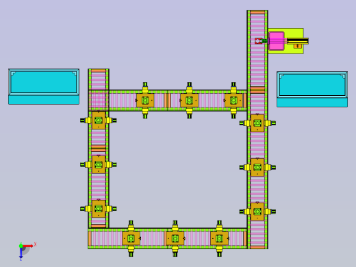 环形装配线俯视缩略图