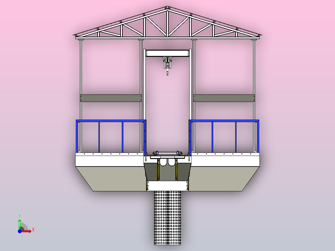 浮式泵站前视图