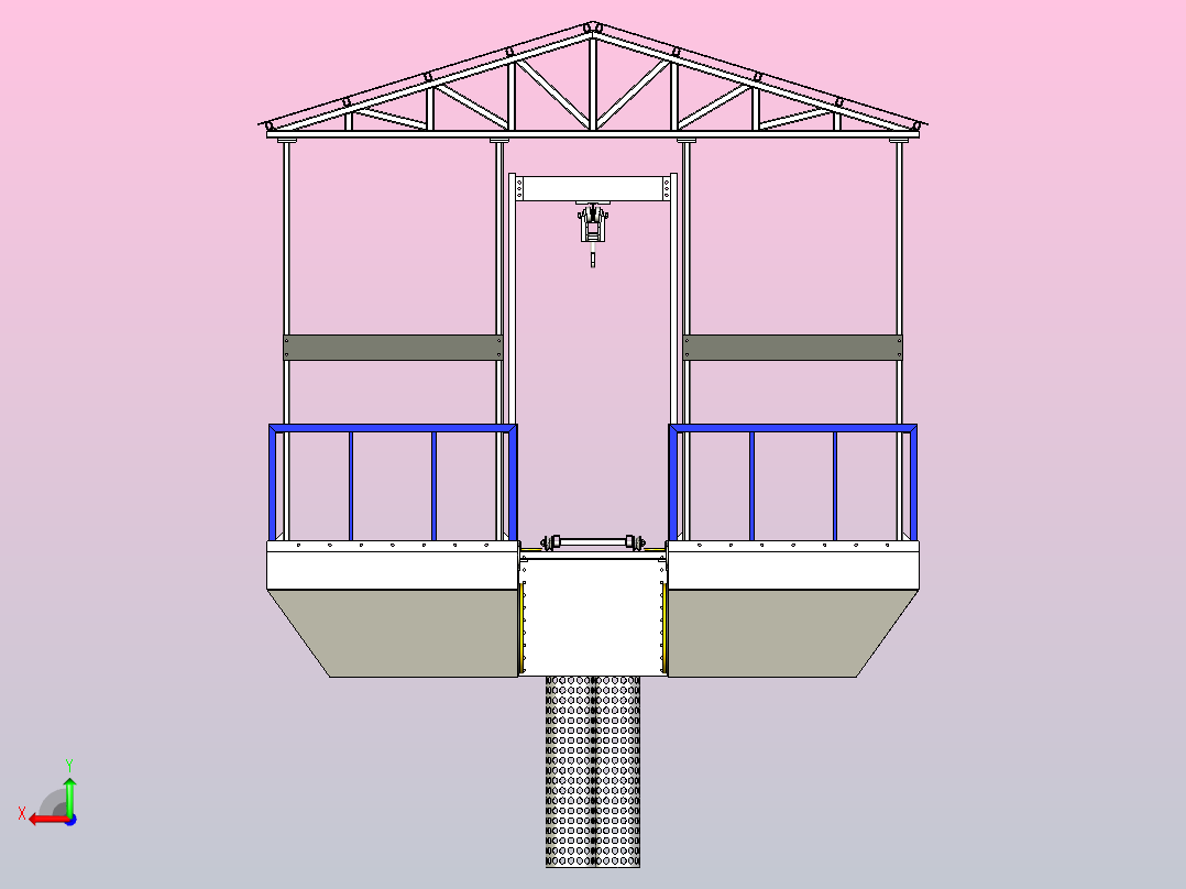 浮式泵站后视图