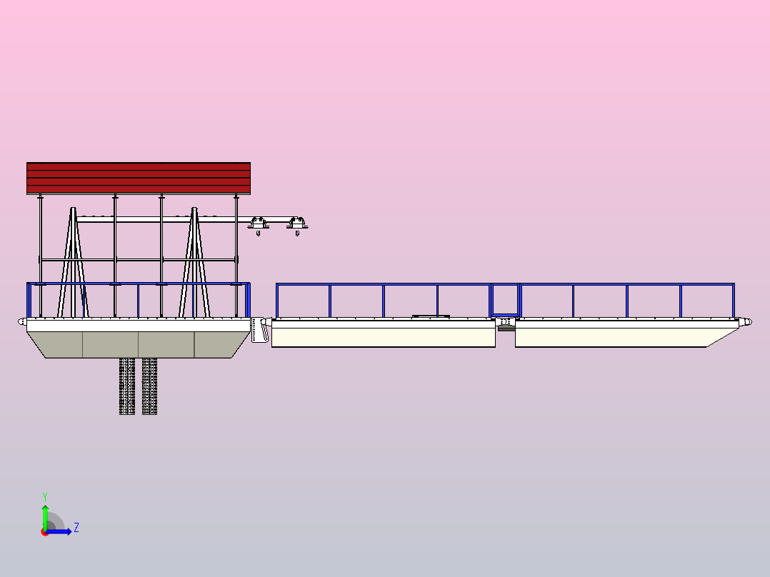 浮式泵站左视图