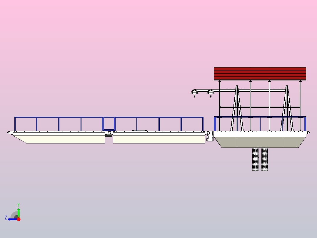浮式泵站右视图