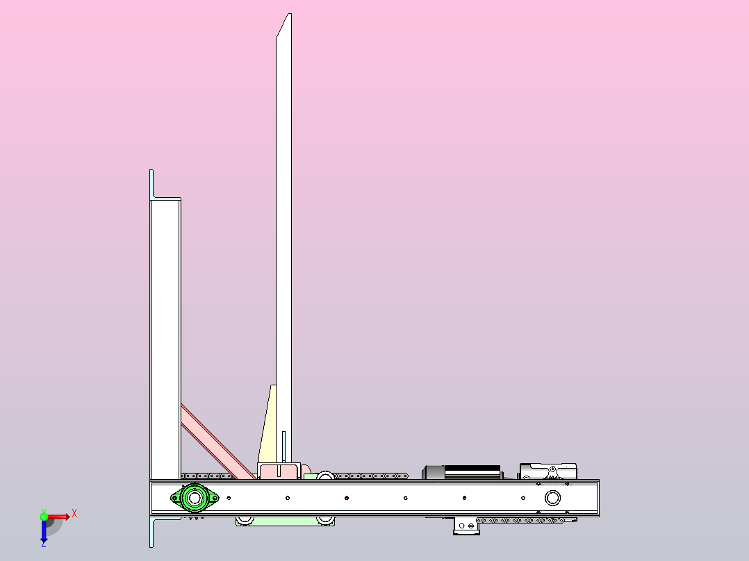 A1 电机提升机俯视图