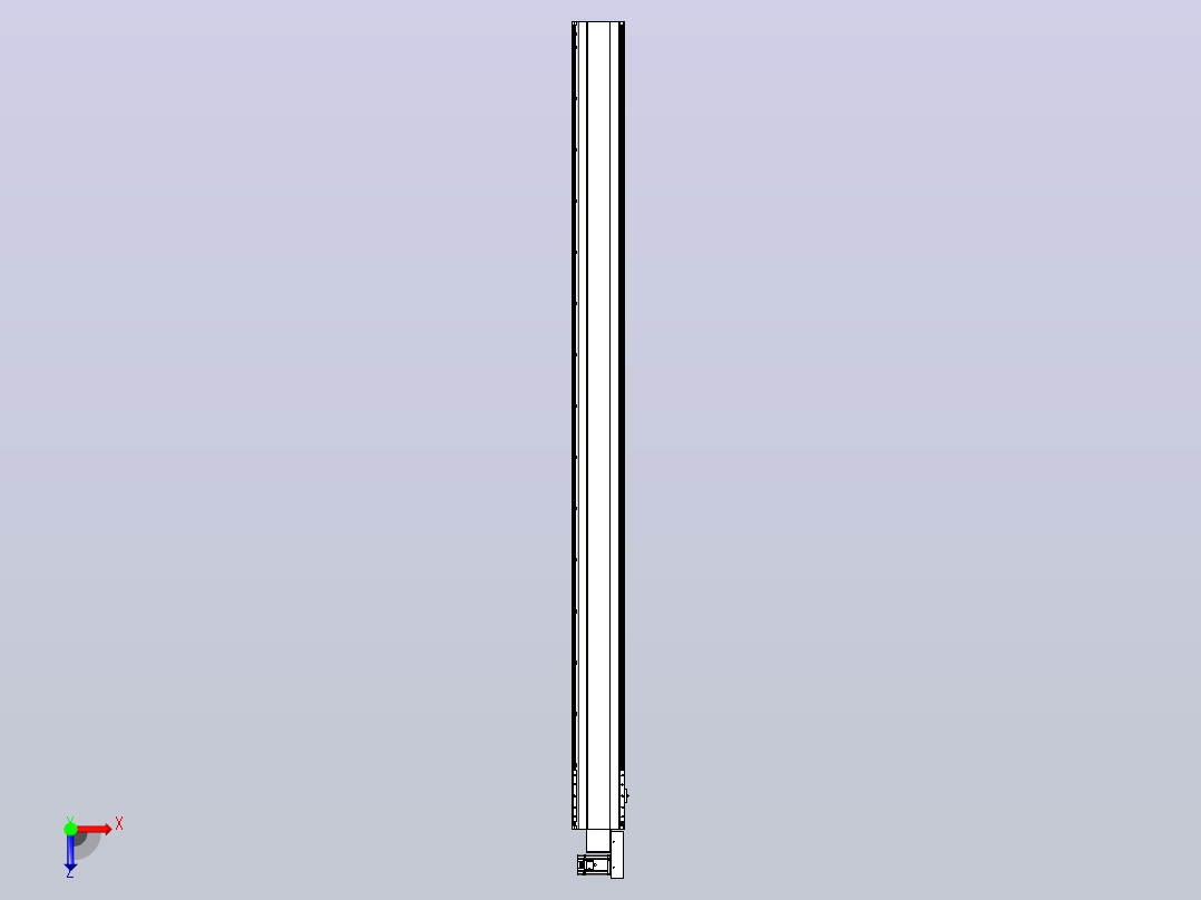 皮带直线轴半封闭可选导轨TPA-HNB-202D-140-L2800-MR-C-P75-N3俯视图