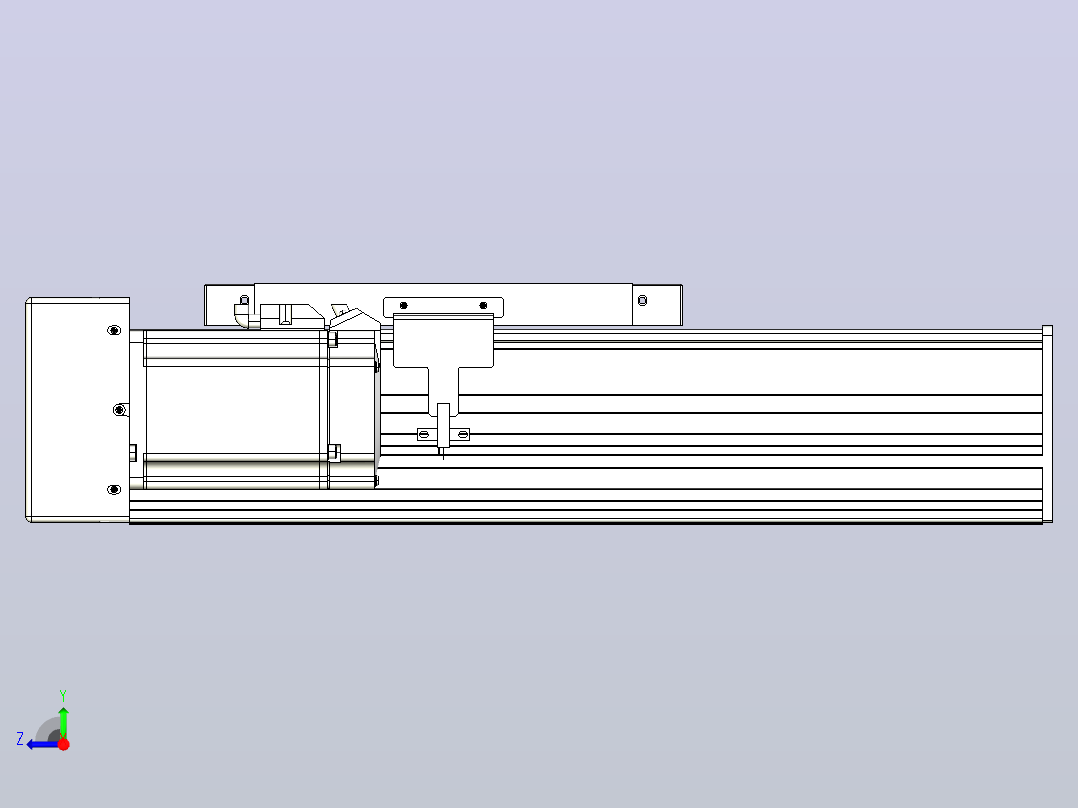 滚珠丝杠直线轴带导轨全封闭TPA-HCR-202D-2510C-L150-MR-C-P75-N3右视图