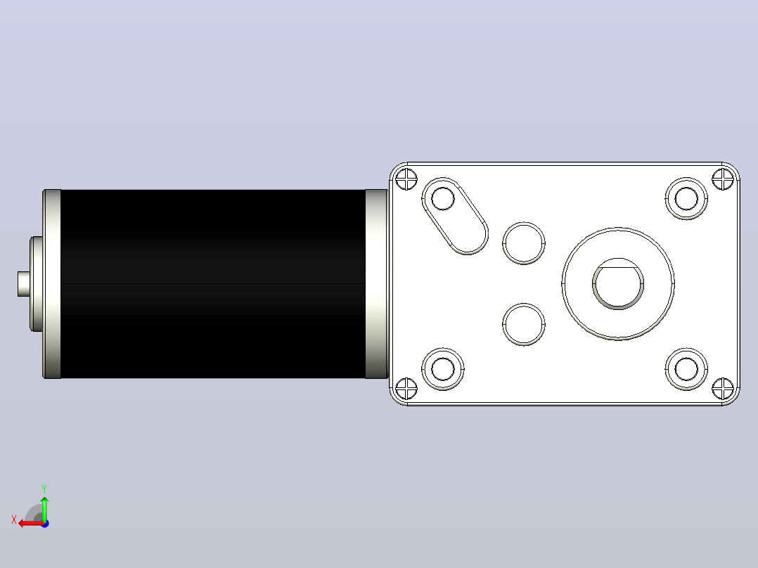 5840-31ZY双轴微型减速电机[5840-31ZY-17K]后视图