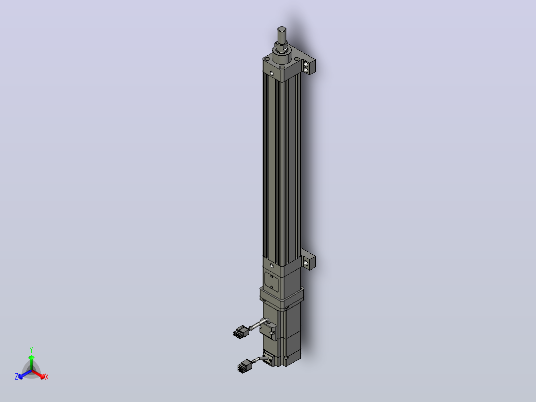 轻载电动缸TPA-ESR40-1210C-L300-M-LB-W-P40-C3主视图