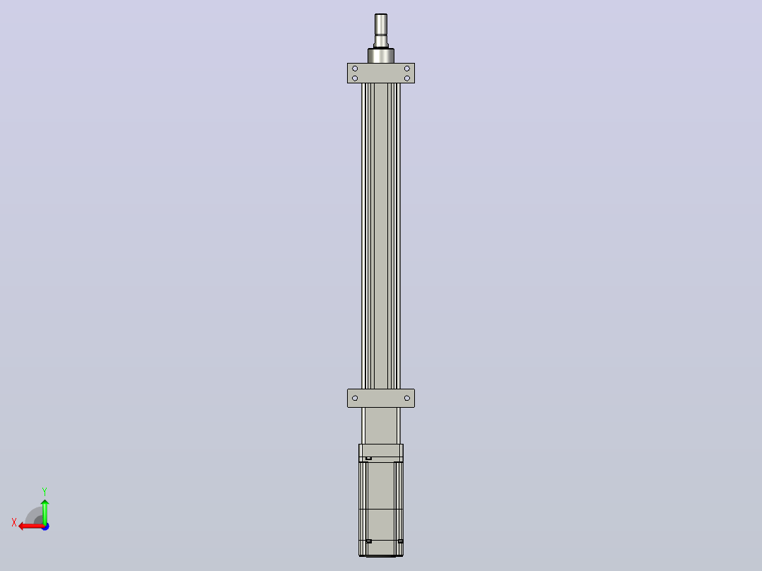 轻载电动缸TPA-ESR40-1210C-L300-M-LB-W-P40-C3后视图