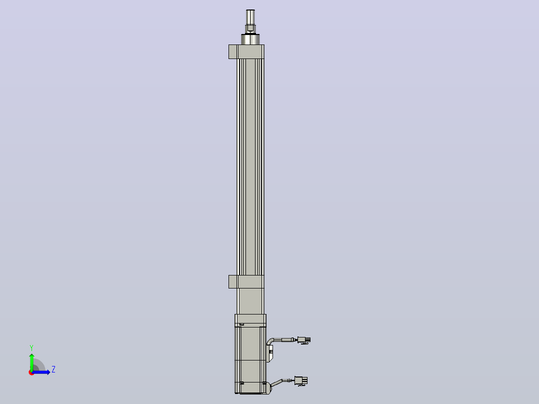轻载电动缸TPA-ESR40-1210C-L300-M-LB-W-P40-C3左视图