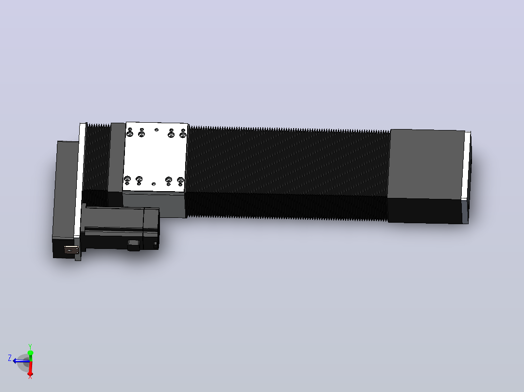 DMSF100-LCR风琴罩丝杆模组直线模组（电机左折)[DMSF100-L05S400-DT400-A2U-LCR-P5]主视图