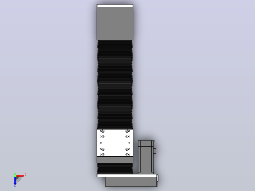 DMSF100-LCR风琴罩丝杆模组直线模组（电机左折)[DMSF100-L05S400-DT400-A2U-LCR-P5]俯视缩略图