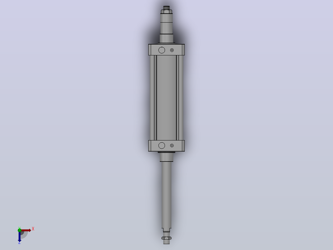 行程可调气缸（QC95系列）[QC95-B-100-200-XC8]俯视图